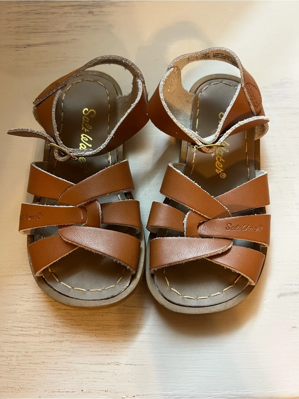 Salt Water by Hoy Shoes Kids' tan sandals